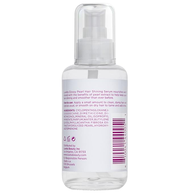 Luseta Glossy Pearl Shining Serum for Frizzy Hair Smoothing and Nourishing with Pearl Extract, Awakening Shine for Dull Hair 100 ml