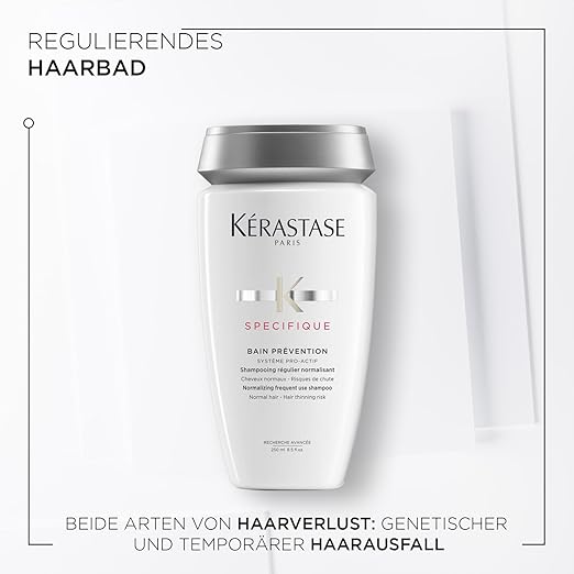 Kérastase Shampoo for All Hair, Balancing and Moisturising Hair Bath Against Hair Loss, Bain Prevention, Spécifique, 250 ml