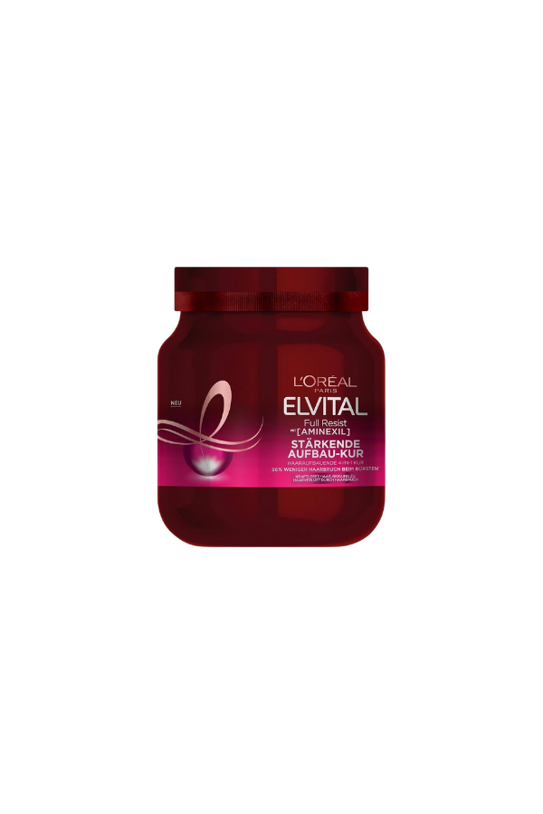 L'Oréal Paris Elvital Hair Treatment Against Hair Loss Due to Hair Breakage, No Parabens or Silicones, for Weak Hair, with Biotin, Provitamin B5 and Arginine, Full Resist Multi Power Treatment 680 ml