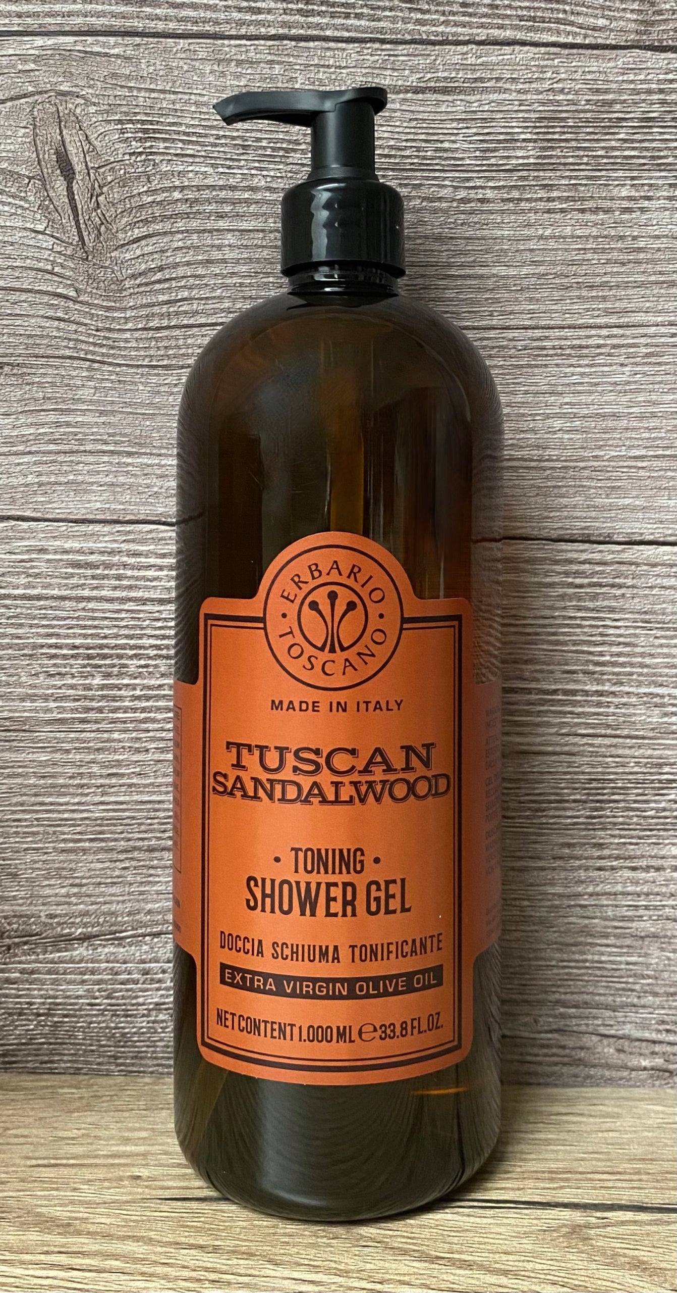 ERBARIO TOSCANO Tuscan Sandalwood Toning Shower Gel with Extra Virgin Olive Oil 1000 ml