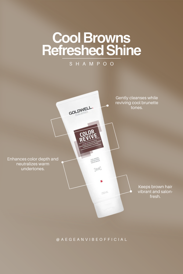 GOLDWELL Dualsenses Color Revive Cool Brown Shampoo for All Brunette Hair Types 250 ml