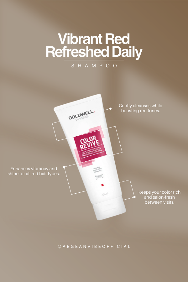 GOLDWELL Dualsenses Color Revive Cool Red Shampoo 250 ml – Radiant Red for All Hair Types