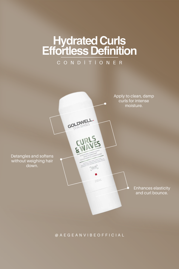 GOLDWELL Dualsenses Curls & Waves Curly Twist Hydrating Conditioner 200 ml – Nourishment & Definition for Curls