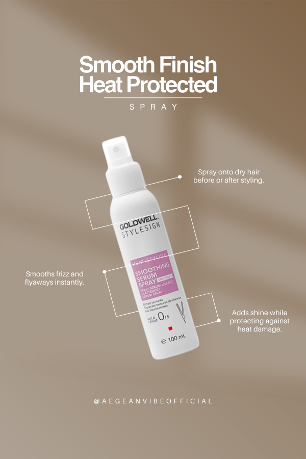 Goldwell StyleSign Heat Styling Smoothing Serum Spray 100 ml – Heat Protection & Silky Shine