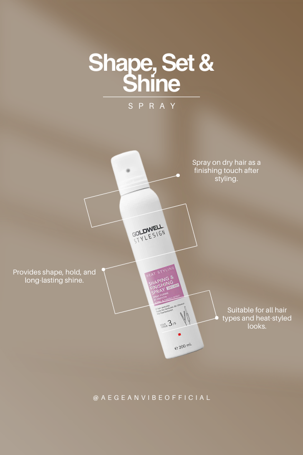 Goldwell Stylesign Heat Styling Shape & Finish Spray Ideal for All Hair Structures 200 ml