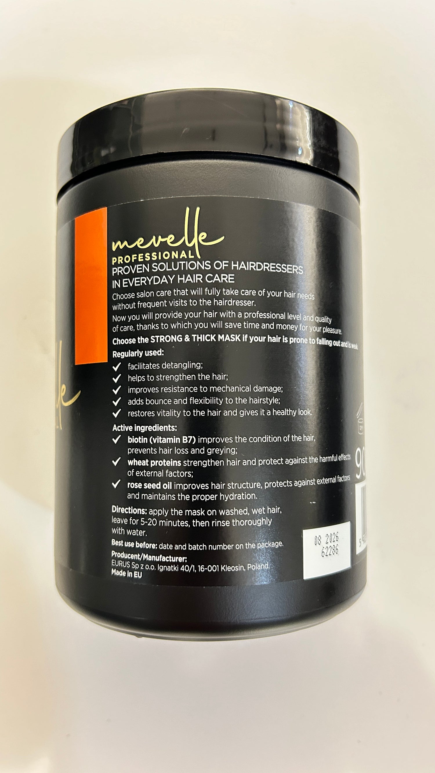 Mevelle Professional Strong & Thick Intensive Hair Mask Biotin 900 ml