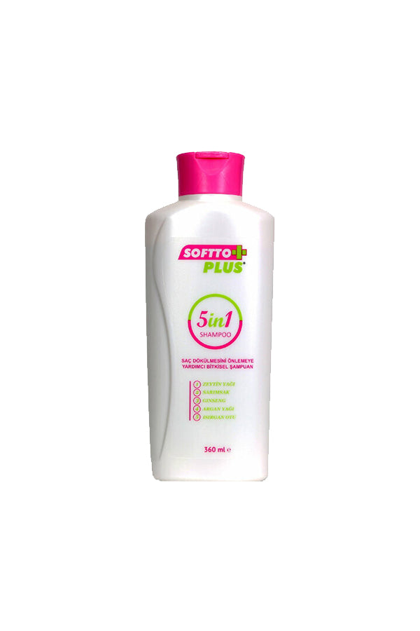 SOFTTO PLUS 5 in 1 Shampoo 360 ml – Herbal Anti-Hair Loss Shampoo