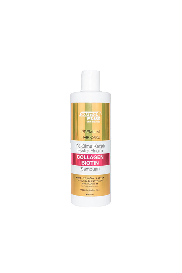 Softto Plus Anti-Hair Loss & Extra Volume Shampoo 400 ml – With Collagen & Biotin for Strong Hair