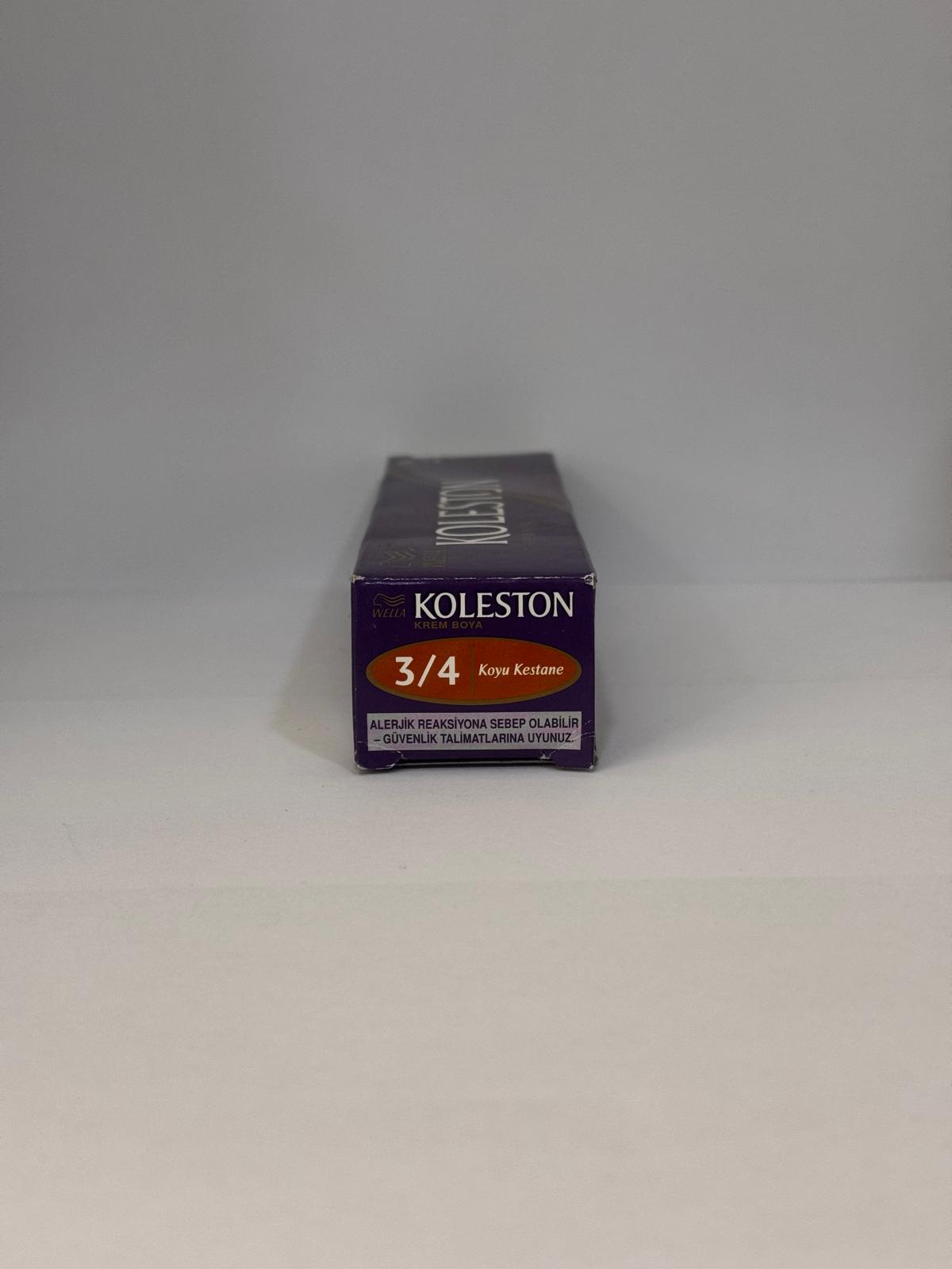 Wella Koleston Permanent Color 3/4 Dark Brown Red 50ml