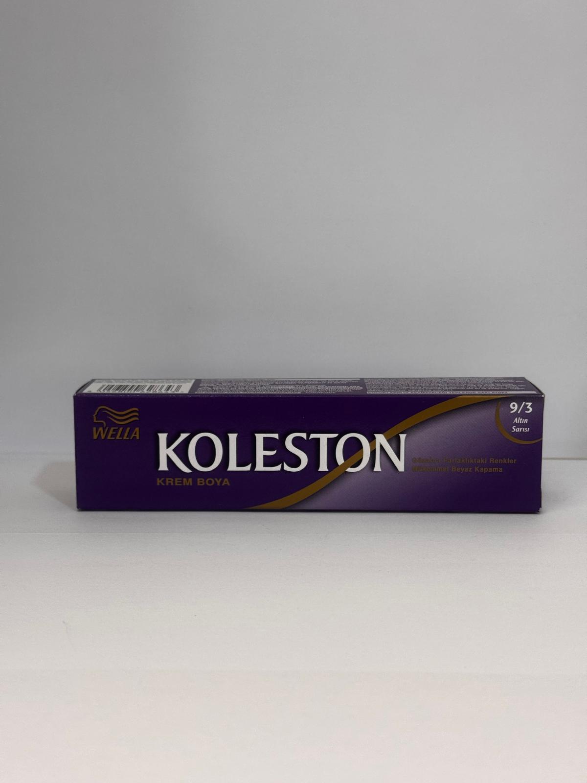 Wella Koleston Permanent Hair Color 9/3 Very Light Golden Blonde 50ml