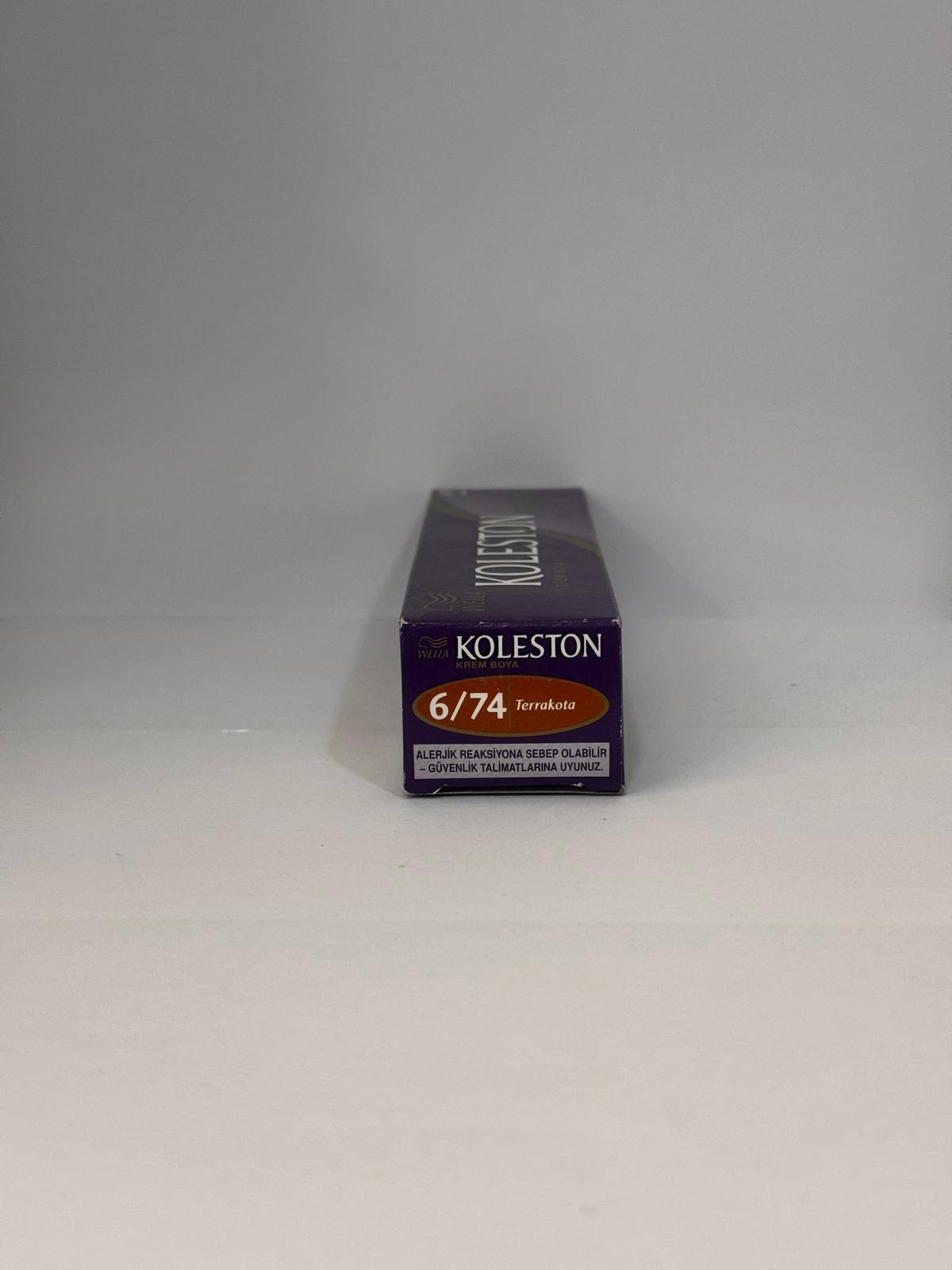 Wella Koleston Permanent Hair Color 6/74 Dark Blonde Intense Red 50ml