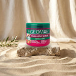GEOMAR Emollientes Thalasso Scrub, Deep Renewal of the Skin, New Skin Effect, with Sea Salt, Strawberries and Dead Sea Trace Elements, Made in Italy, 600 g