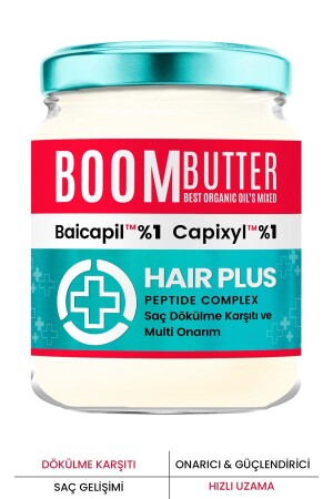 Boom Butter Hair Plus Peptide Complex Natural Care Oil with Baicapil %1 Capixil %1 190 ml