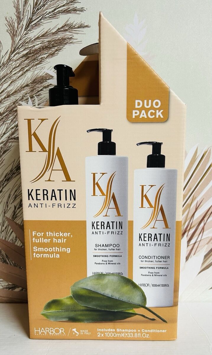 Harbor Keratin Anti-Frizz Smoothing Formula Duo Pack – Shampoo & Conditioner for Thicker & FullerHair 2 X 1000 ml