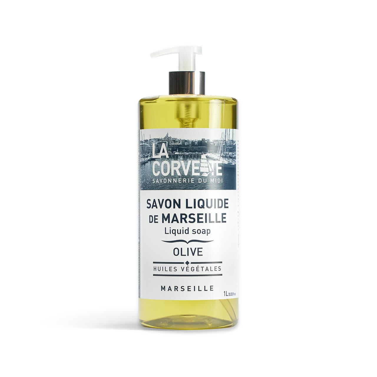 La Corvette Savon liquide de Marseille OLIVE Liquid Soap  1000 ml