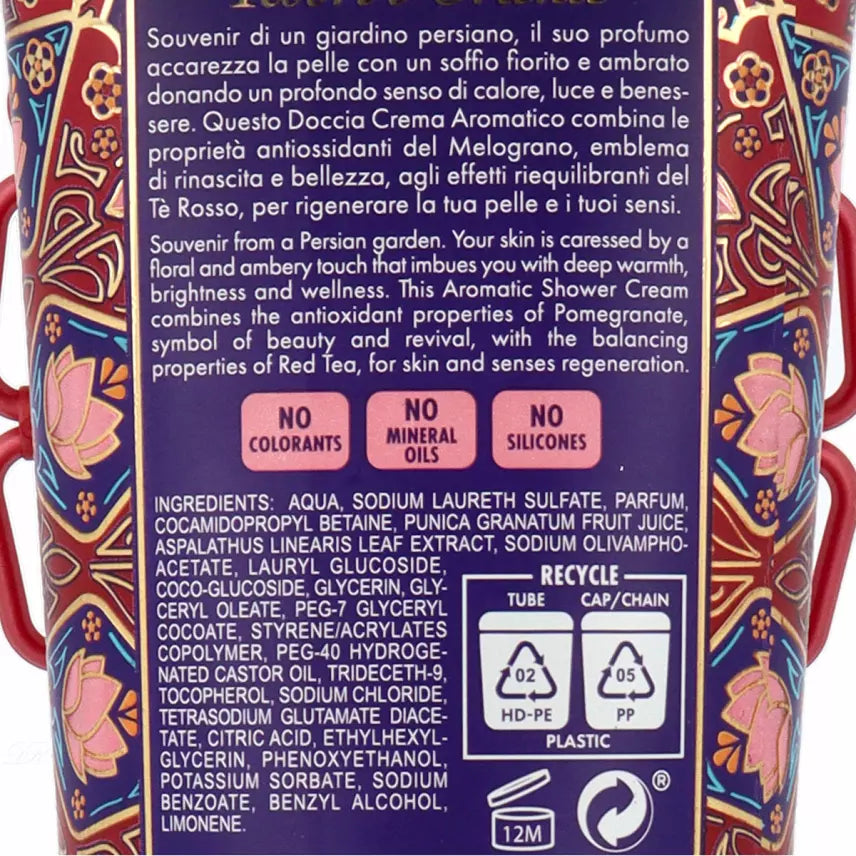 Tesori d'Oriente Persian Dream Aromatic Shower Cream 250 ml - Aegean Vibe