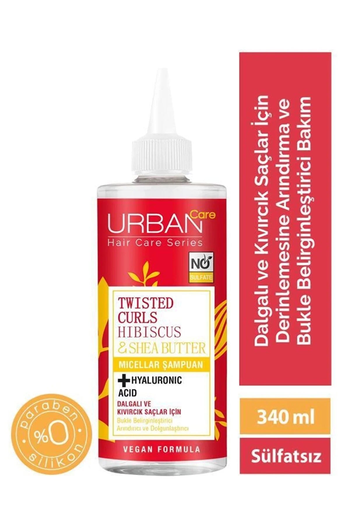 Urban Care Hibiscus & Shea Butter Micellar Shampoo for Curly Hair Sulphate Free 340 ml - Aegean Vibe