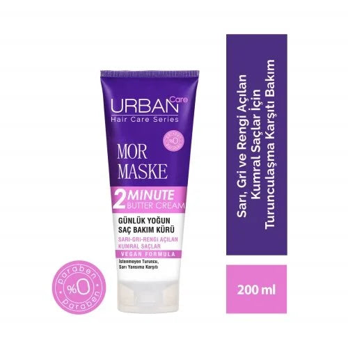 Urban Care Purple Mask 2 Minutes Daily Intensive Hair Care Treatment 200 ml - Aegean Vibe