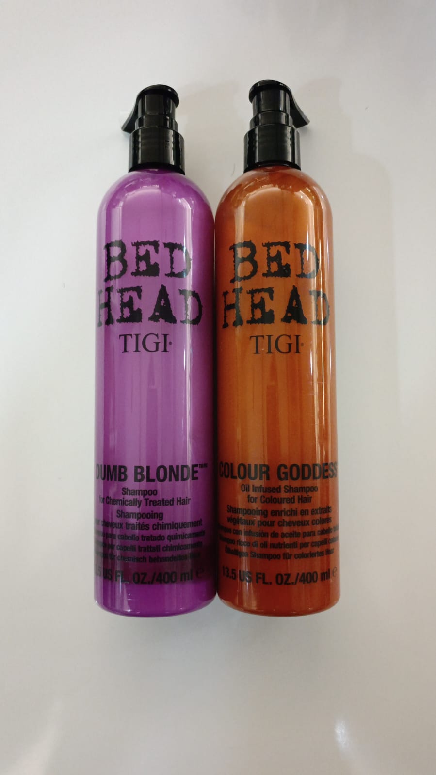 Tigi Bed Head Dump Blonde Shampoo 400 ml + Tigi Bed Head Colour Goddess Oil İnfluencer Shampoo 400 ml - Aegean Vibe