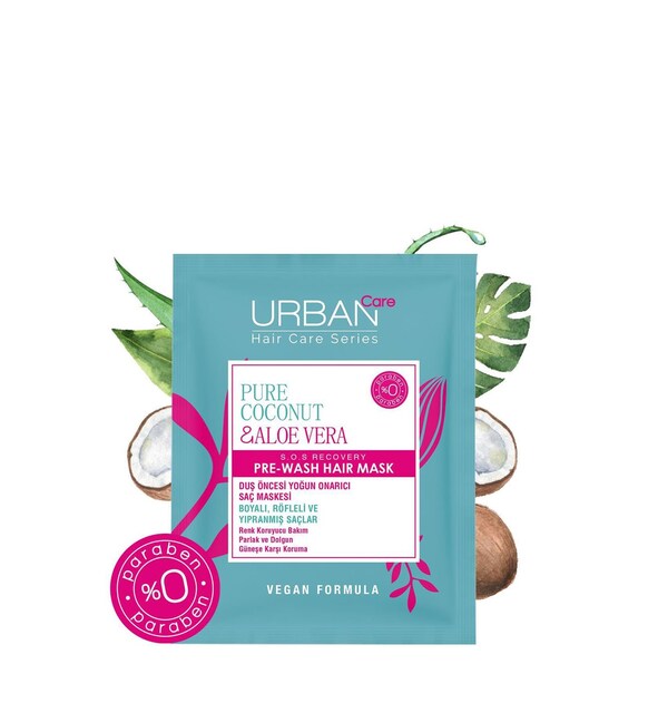 Urban Care Hair Care Series Pure Coconut&Aloe Vera Pre-Wash Hair Mask 50 ml - Aegean Vibe