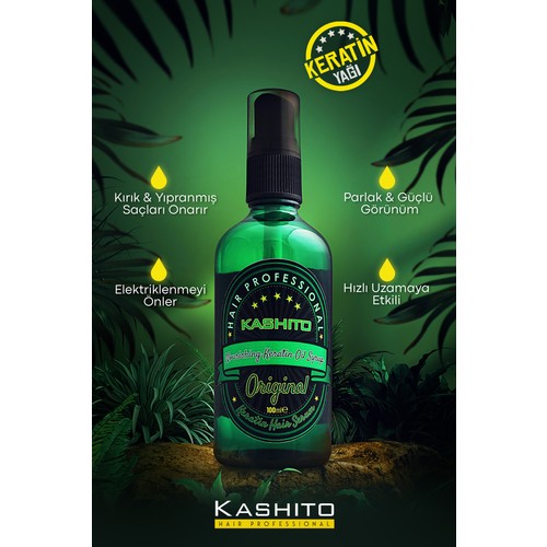 KASHITO Keratin Hair Serum Keratin Treatment Oil for Dry and Extremely Damaged Hair 100 ml - Aegean Vibe