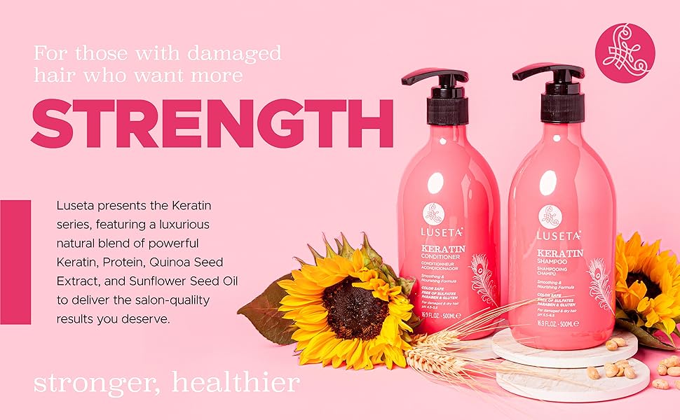 Luseta Keratin Shampoo 500 ml & Conditioner 500 ml Set