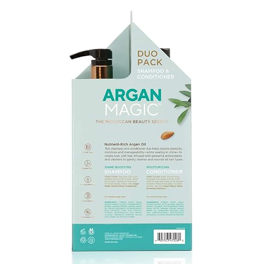 the Moroccan Beauty Secret Argan Magic Ultra Shampoo and Conditioner Duo Pack 32 oz each