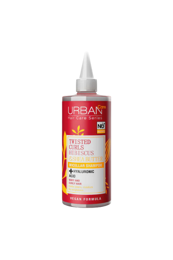 Urban Care Hibiscus & Shea Butter Micellar Shampoo for Curly Hair Sulphate Free 340 ml