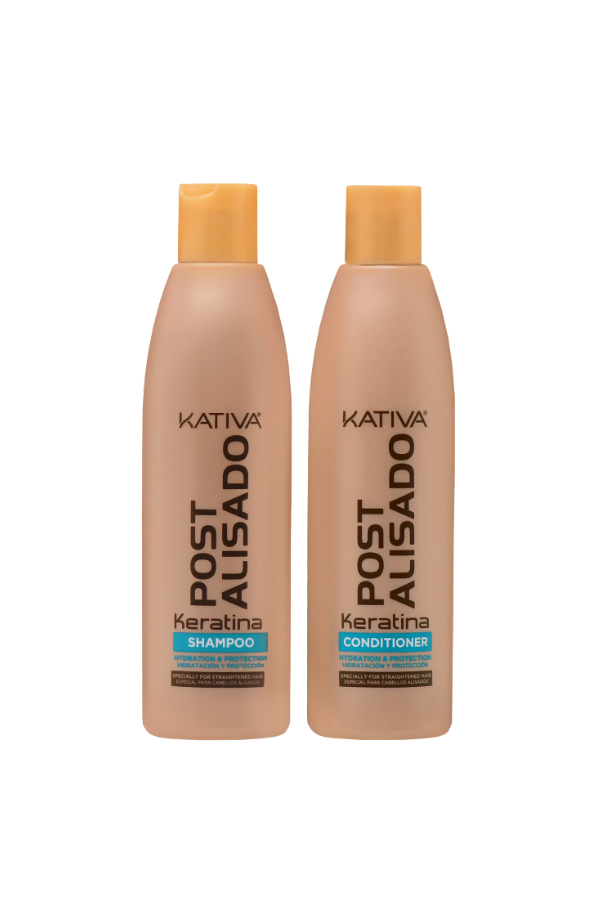 KATIVA POST ALISADO Conditioner and Shampoo Salt Free 250 ml + 250