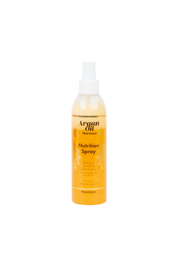 The BeautyDept. Morocco Organic Argan Oil Spray Nourishes, Smooths & Gives Shine for Dry or Damaged Hair 200 ml