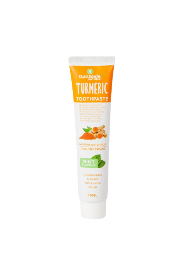 OptiSmile Natural Turmeric Toothpaste  Whitens Naturally Mint Flavour 75ml