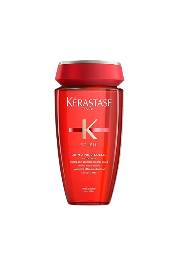 Kerastase Shampoo with Sun Protection for All Hair Types, Hair Bath for More Shine and Smoothness, Bain Après-Soleil, Soleil, 250 ml