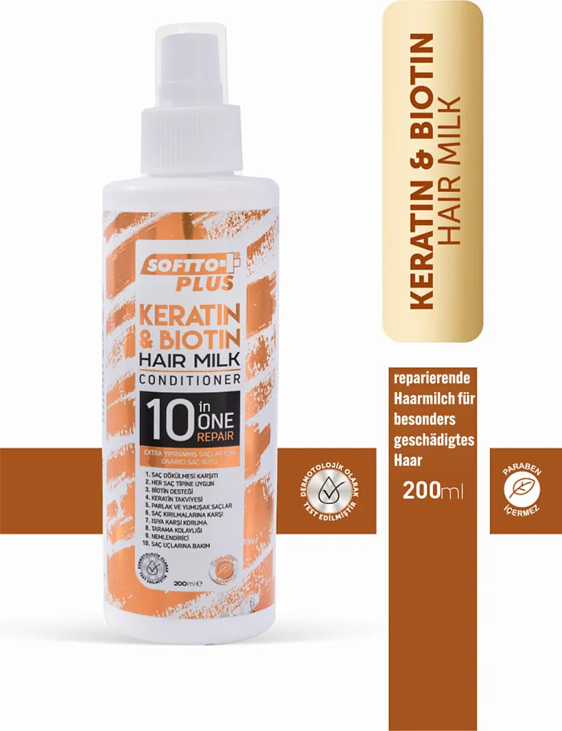 SOFTTO PLUS Keratin & Biotin Hair Care Milk 250 ml