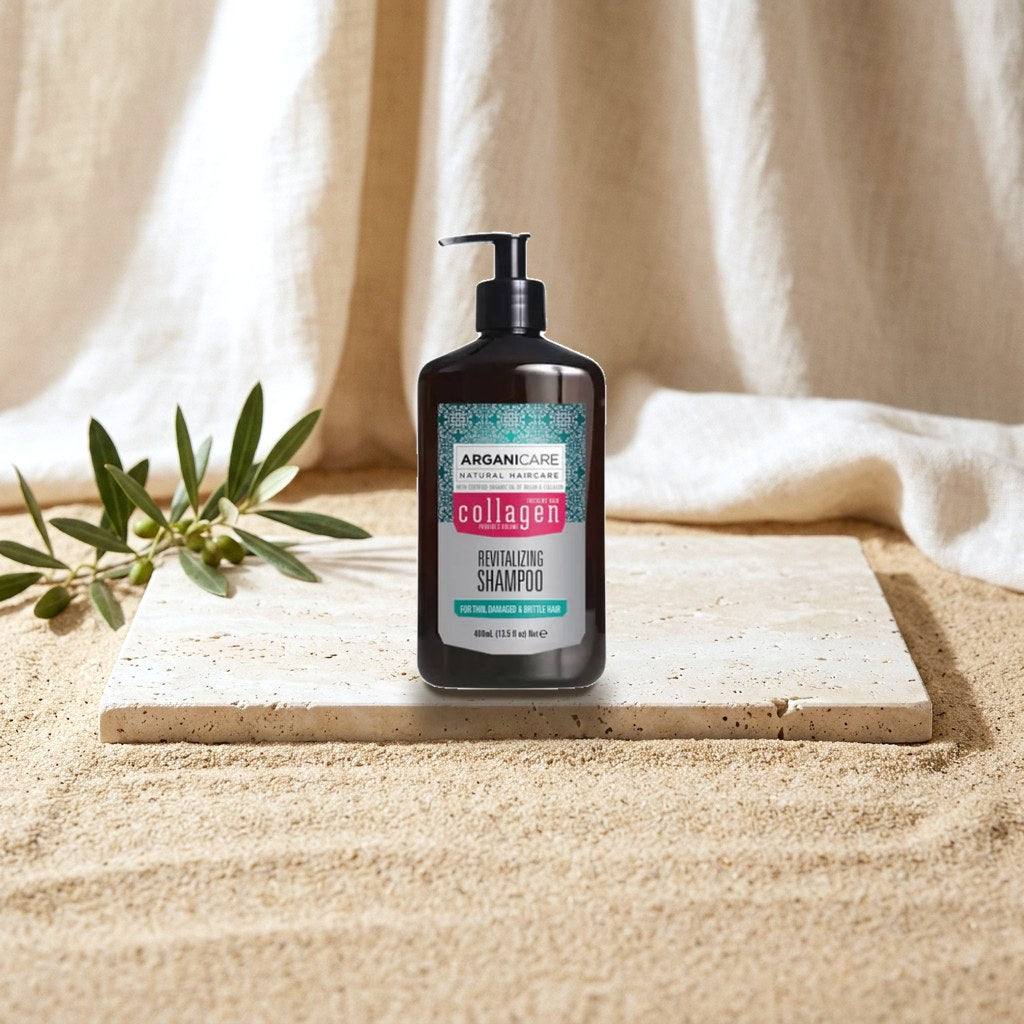 Arganicare Collagen Revitalizing Shampoo - 400 ml Pump Bottle