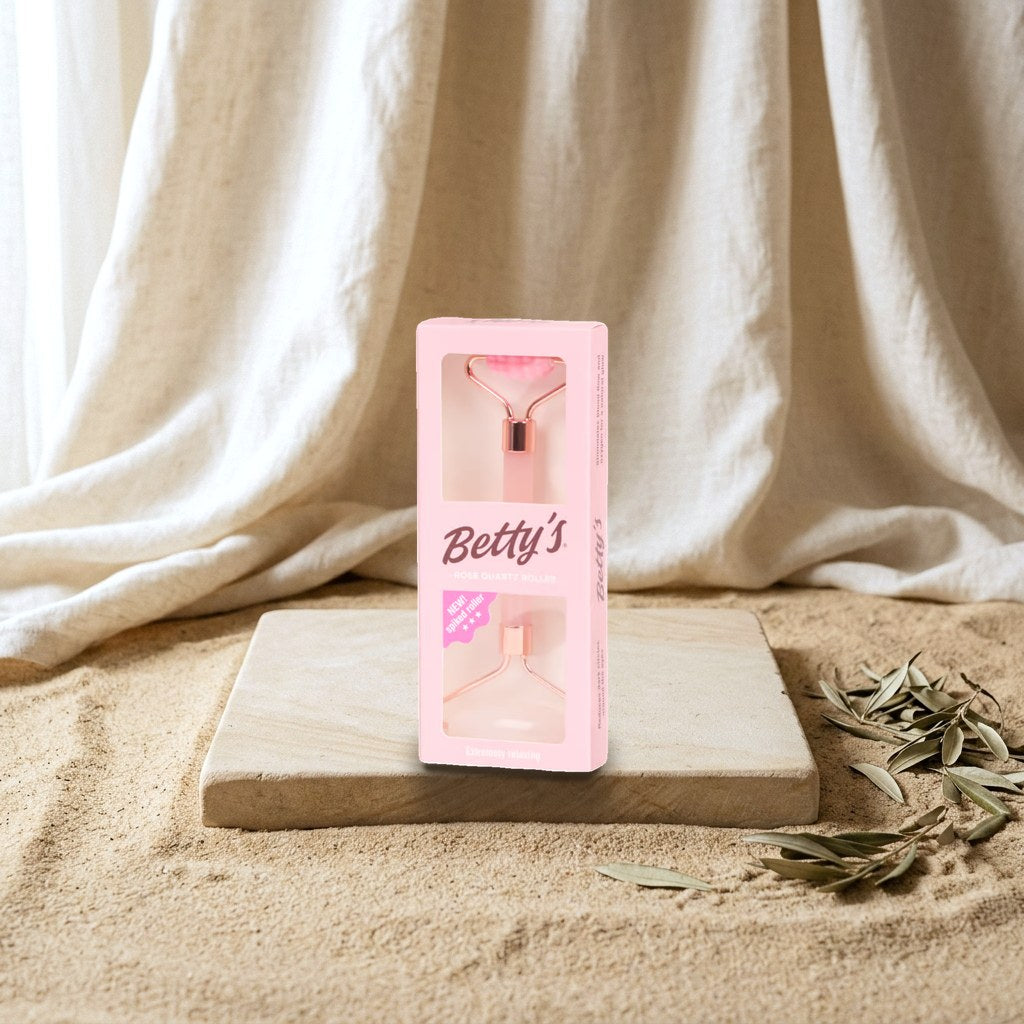 Betty’s Rose Quartz Facial Roller – Dual-Headed Relaxation Tool