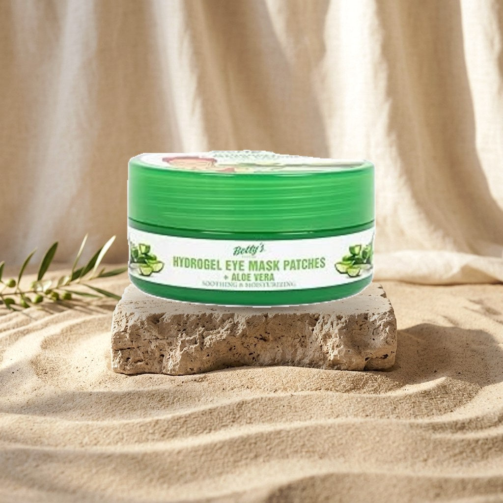 Bettyˋs Nature Hydrogel Eye Mask Patches with Aloe Vera, Soothing & Moisturising, Pack of 60, Vegan