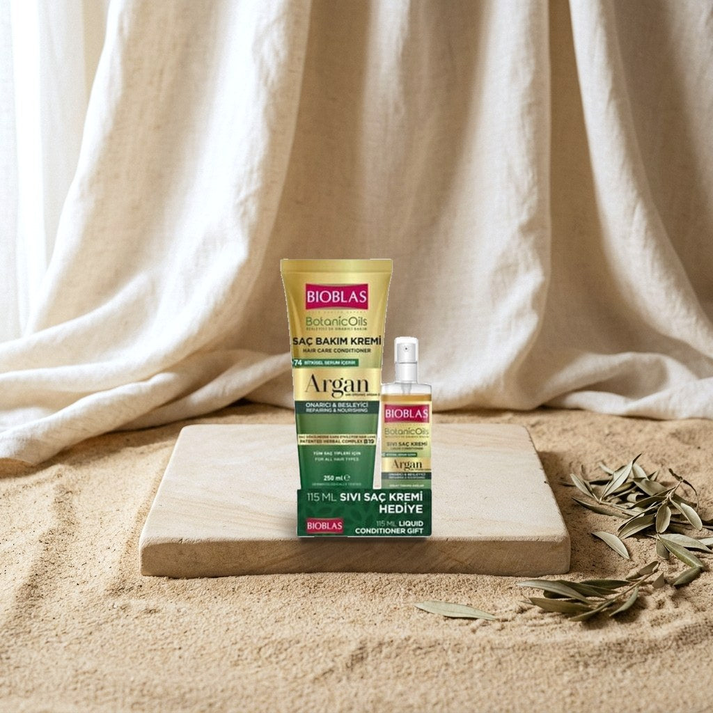 BIOBLAS Botanic Argan Oil Hair Care Cream 250 ml & Liquid Conditioner 115 ml