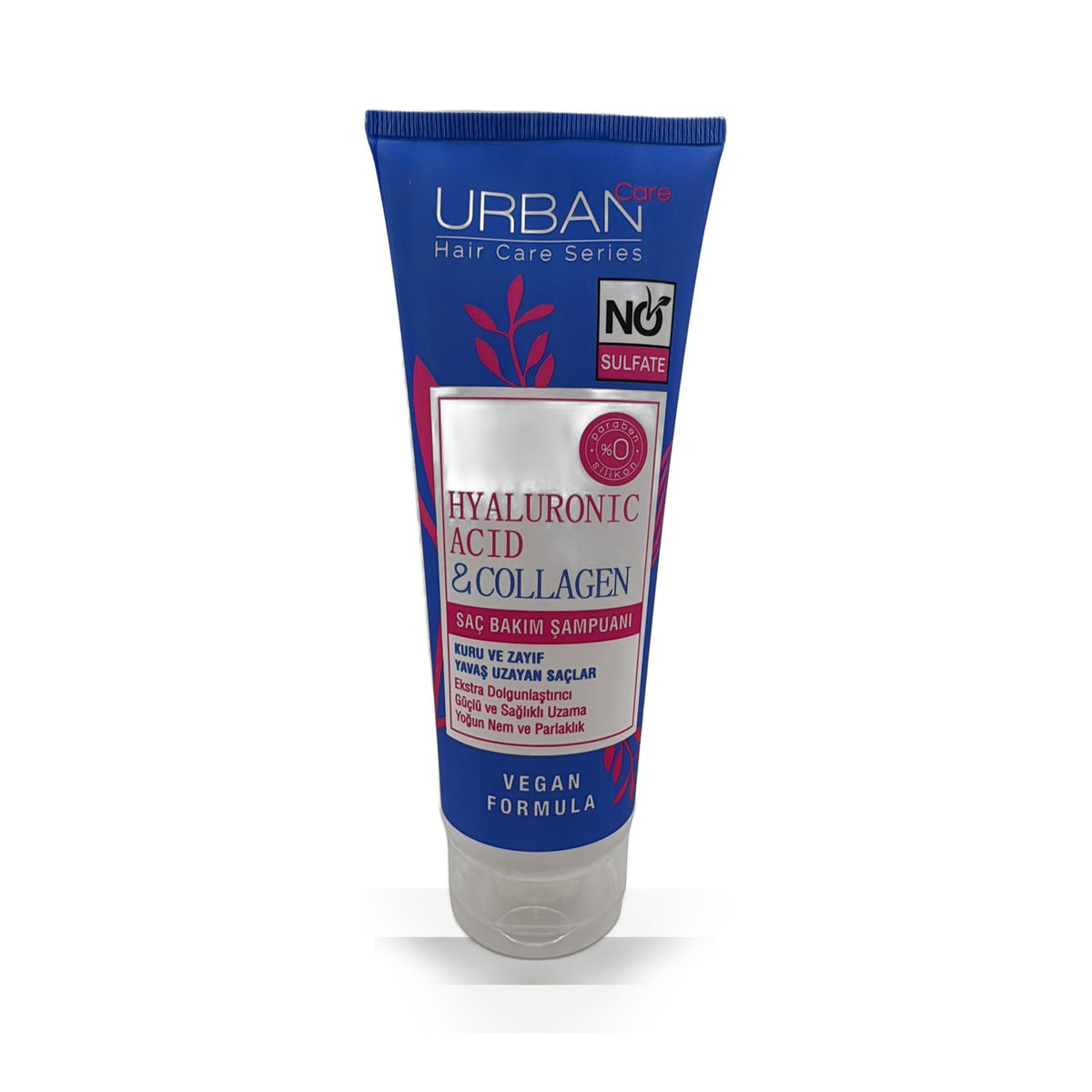 Urban Care Hyaluronic Acid & Collagen Extra Volumizing Shampoo 250 ml, front of the tube
