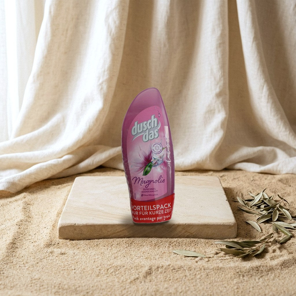 Duschdas Shower Gel Magnolia Shower Bath with Pampering Fragrance Formula Provides a Refreshing Start to the Day (3 pieces-250ml x3=750ml)