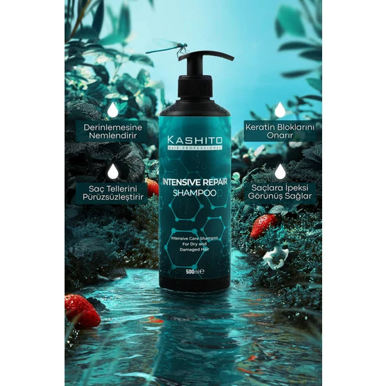 KASHITO Intensive Care Intensive Repair Shampoo For Dry And Damaged Hair 500 ML - Aegean Vibe
