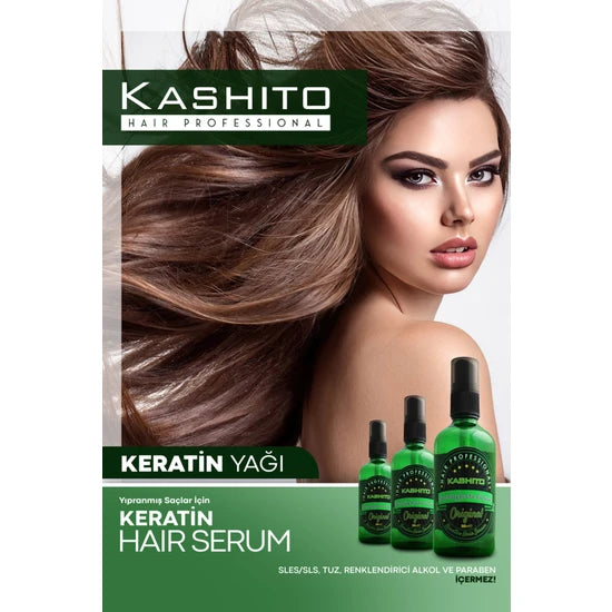 KASHITO Keratin Hair Serum Keratin Treatment Oil for Dry and Extremely Damaged Hair 100 ml - Aegean Vibe