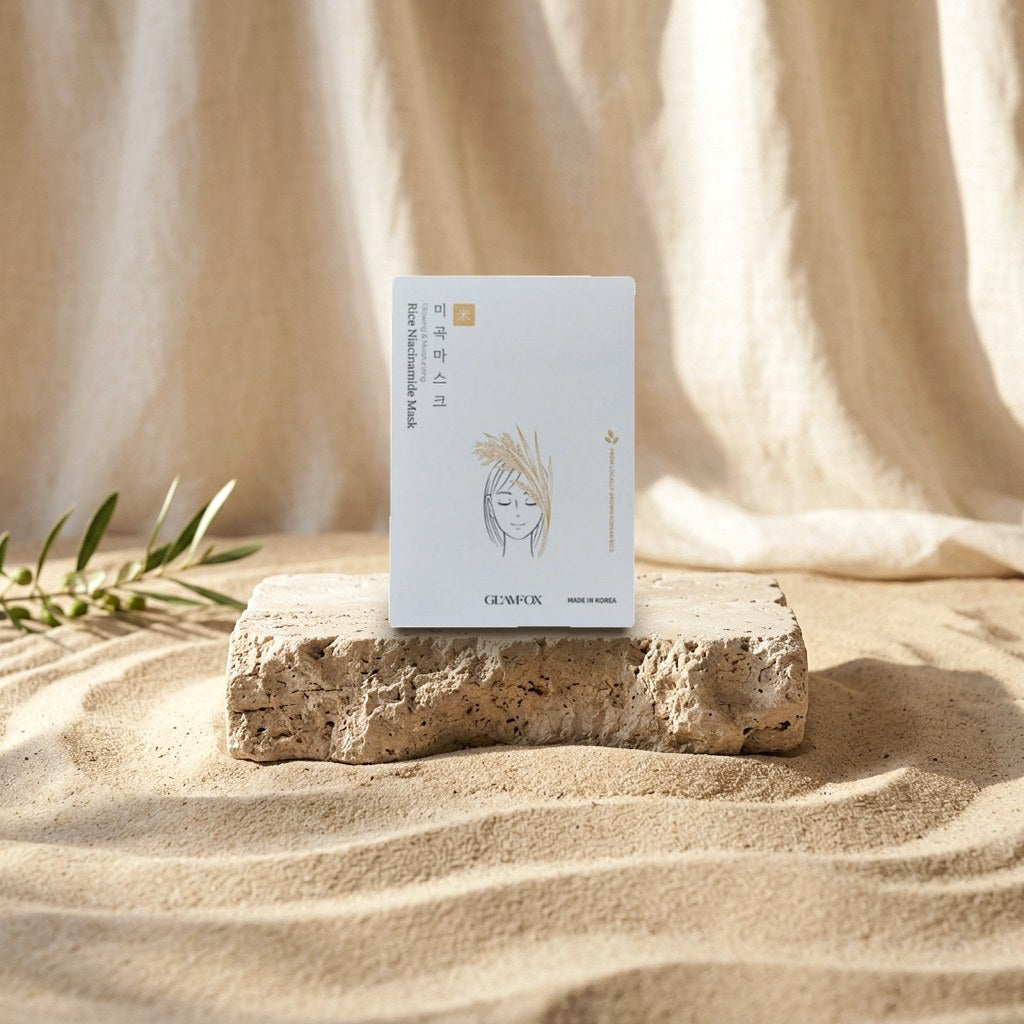 Glamfox Rice Niacinamide Glowing & Moisturising Mask X 5 Sheets 23 ml