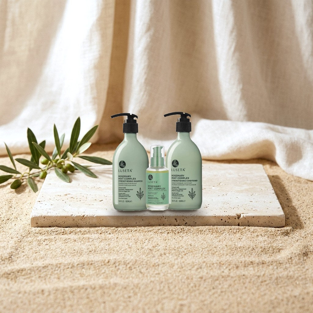 Luseta Rosemary & Mint Complex Refreshing Scalp Streghtening Set: 500 ml Shampoo, 500 ml Conditioner, 100 ml Serum