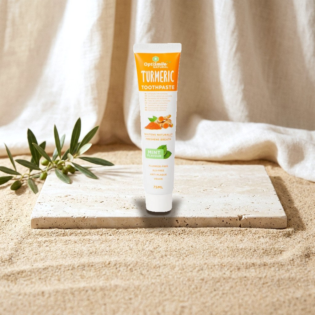 OptiSmile Natural Turmeric Toothpaste  Whitens Naturally Mint Flavour 75ml