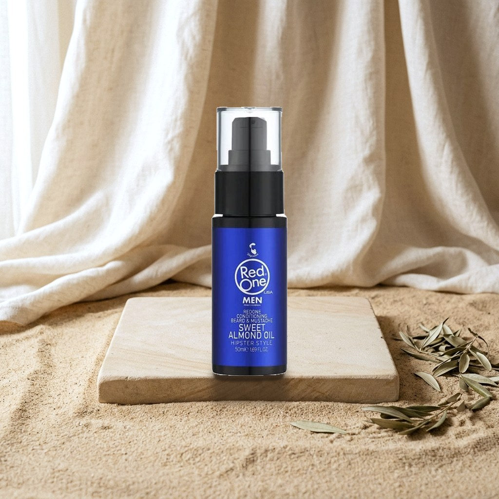 RedOne Conditioning Beard & Mustache Sweet Almond Oil Hipster Style 50 ml – Nourishing Care for a Soft & Healthy Beard