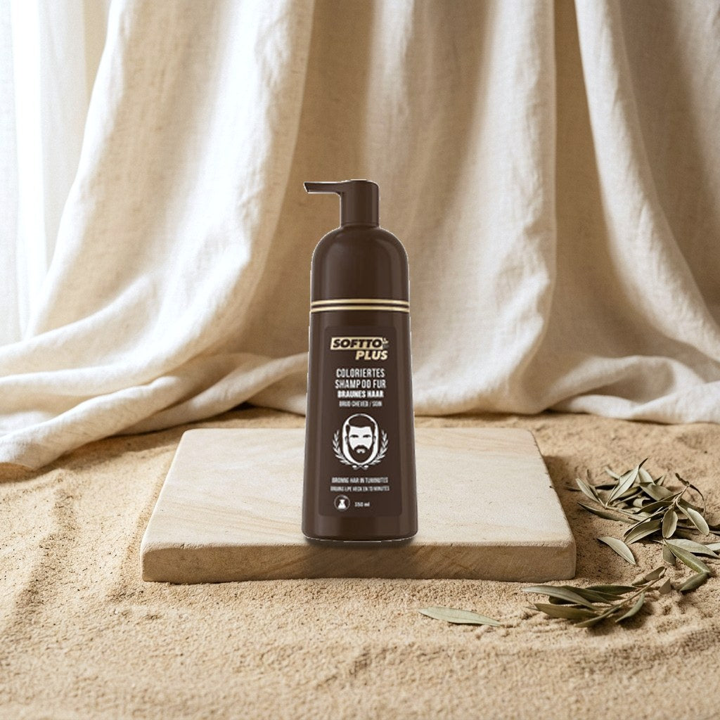 Softto Plus Brown Hair Colour Shampoo with Argan Oil & Keratin 350 ml