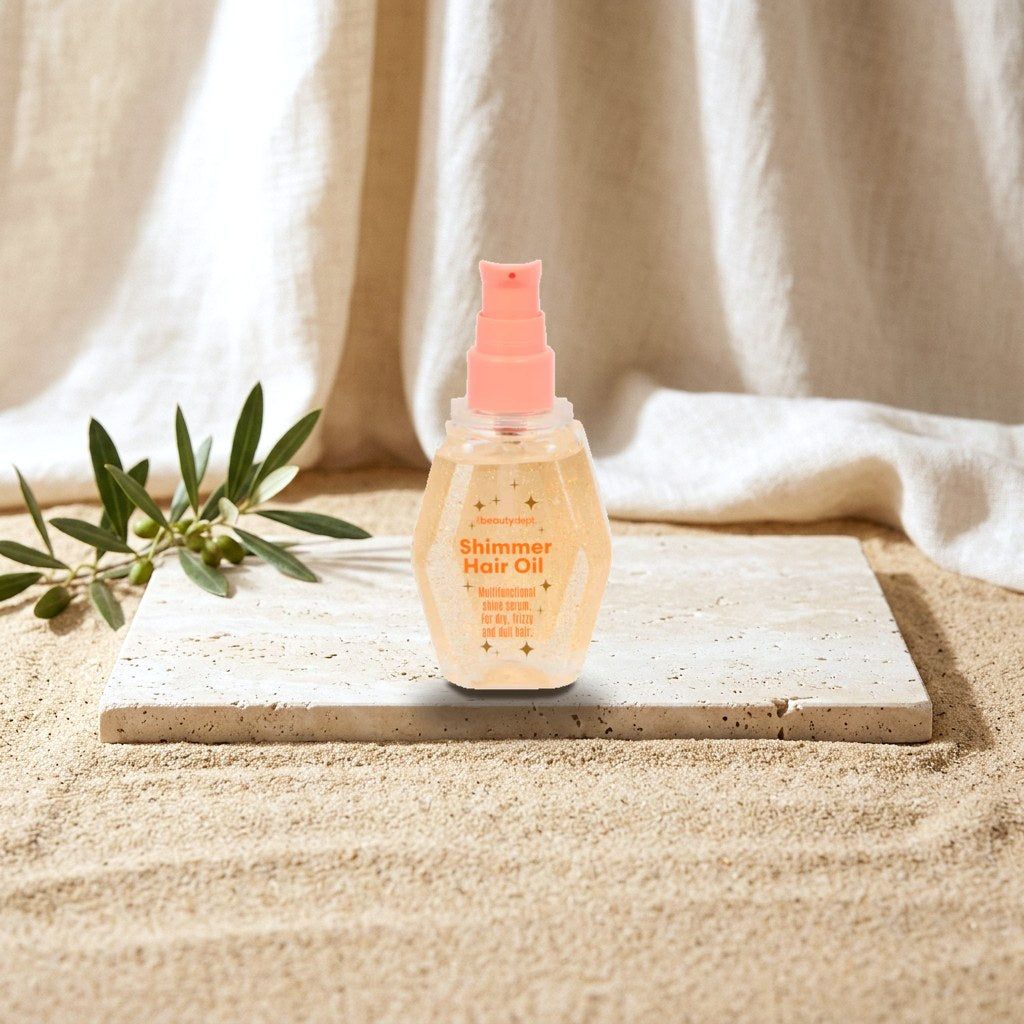 The BeautyDept. Shimmer Hair Oil Shine Serum for dry frizzy and dull hair 100 ml