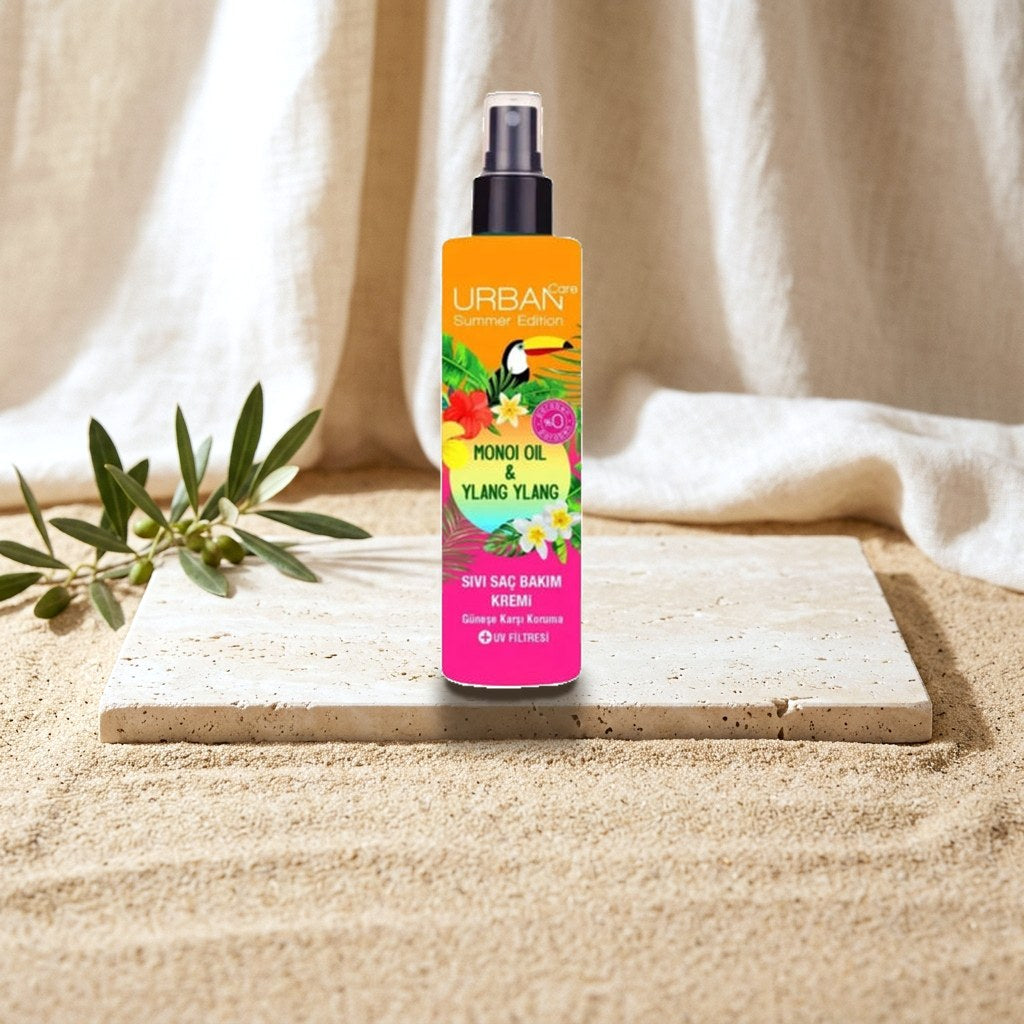 Urban Care Summer Edition Monoi Oil & Ylang Ylang Sunscreen Liquid Hair Care Cream Vegan 200ml