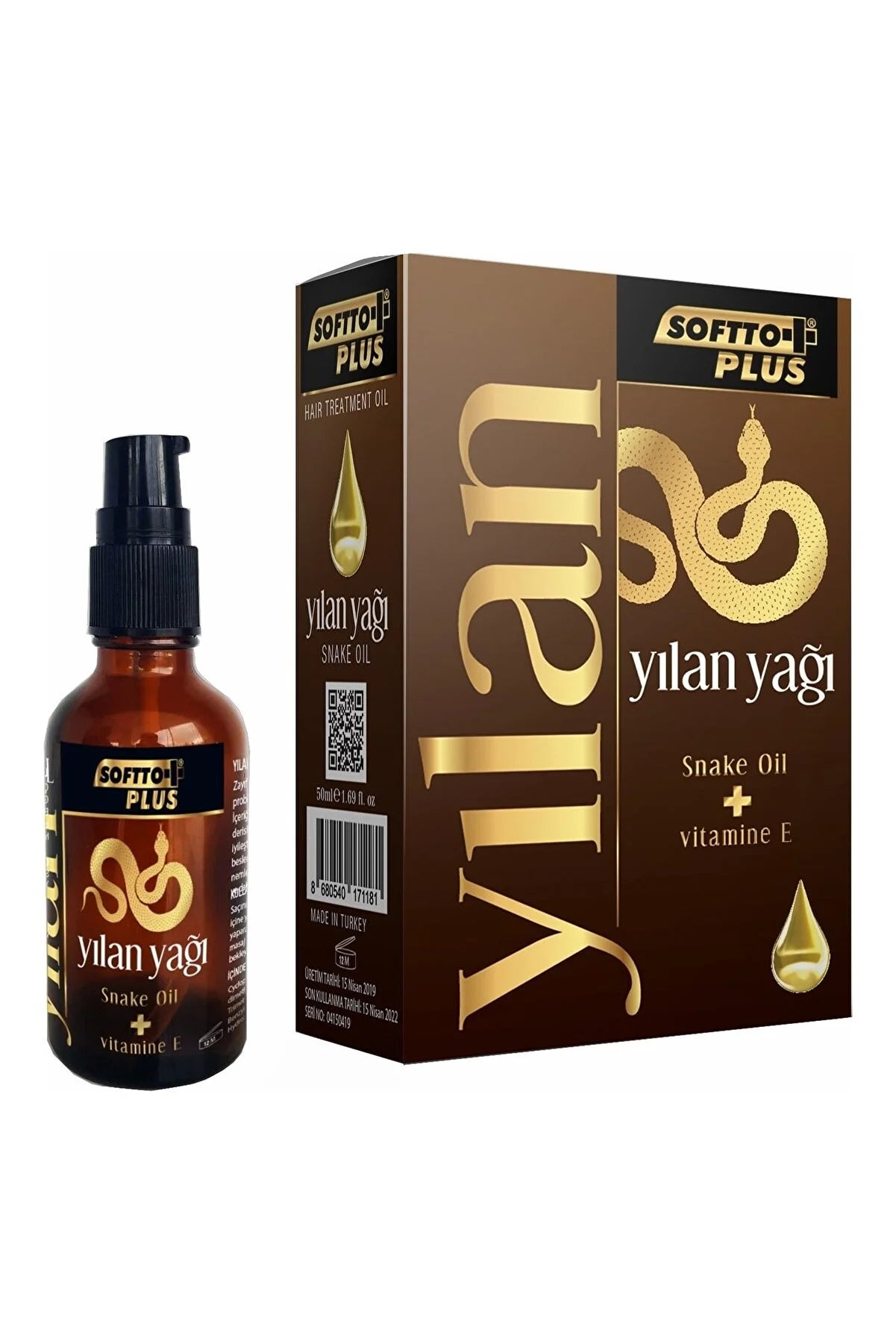 SOFTTO PLUS Snake Oil Vitamin E Hair Oil 50 ml - Aegean Vibe